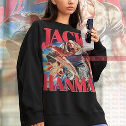 jack hanma sweatshirt, baki hanma series anime baki the grappler shirt, manga yujiro hanma