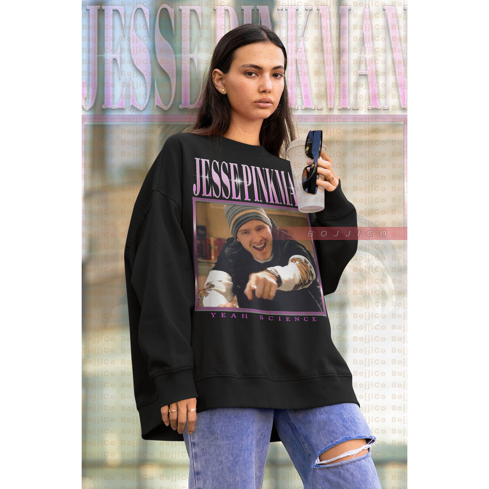 JESSE PINKMAN Yeah Science Sweatshirt, Breaking Bad Sweater, Jesse Pinkman Sweatshirt, Jesse Walter White, Ehrmantraut Saul Tv Series.jpg