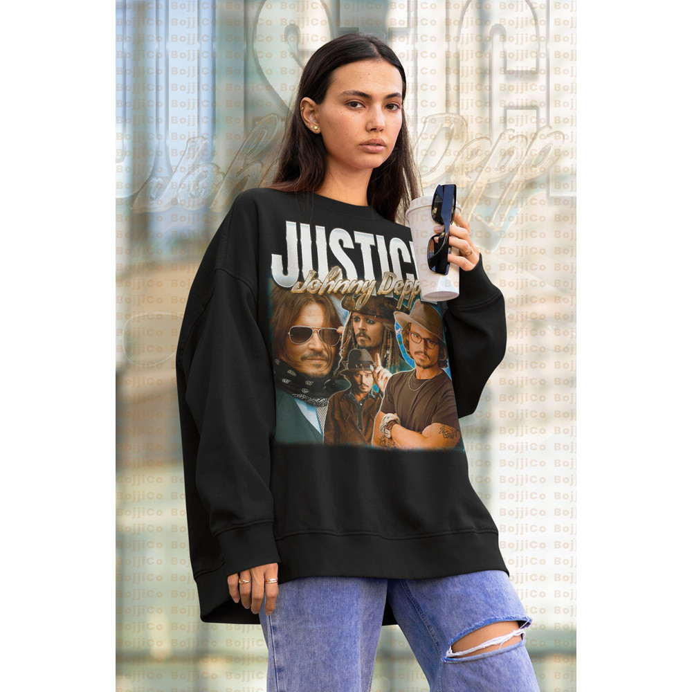 JUSTICE For JOHNNY DEPP Sweatshirt, Photo Johnny Depp Homage Sweater, Johnny Depp Longsleeve, Johnny Depp RottenBorn Trial, Johnny Depp Gift-2.jpg