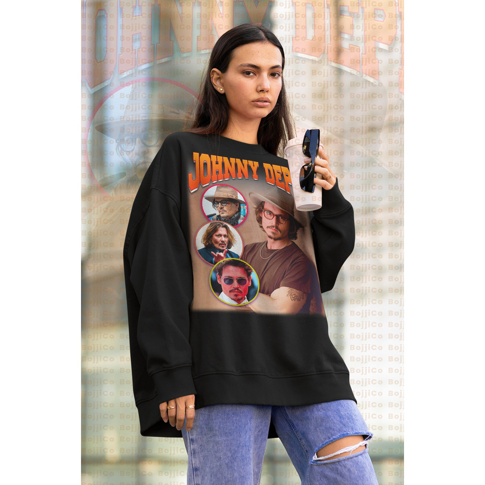 JUSTICE For JOHNNY DEPP Sweatshirt, Photo Johnny Depp Homage Sweater, Johnny Depp Longsleeve, Johnny Depp RottenBorn Trial, Johnny Depp Gift.jpg