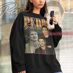 pedro pascal sweatshirt, actor pedro pascal sweatshirt retro 90s, narco pedro pascal fans