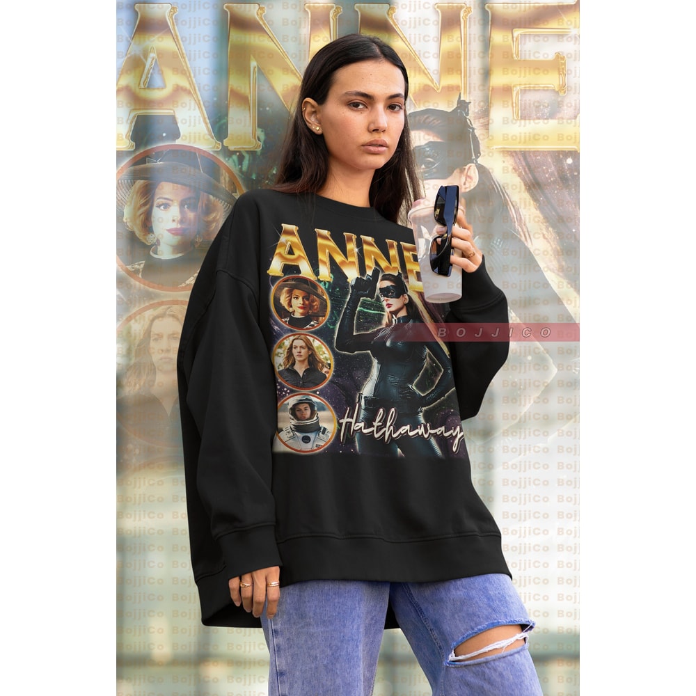 RETRO ANNE HATHAWAY Sweatshirt, Anne Hathaway Vintage Sweater, Anne Hathaway Homage Tshirt, Anne Hathaway Fan Tees Anne Hathaway Retro 90s.jpg