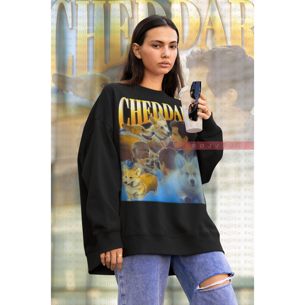 RETRO CHEDDAR Brooklyn 99 Sweatshirt, Pembroke Welsh Corgi sweater, Corgi Dog, Holt's dog Cheddar Tees, Jake Peralta,Dog , Captain Holt.jpg