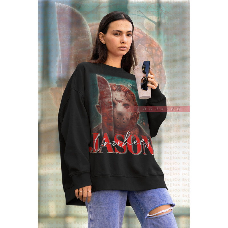 RETRO JASON VOORHEESE Sweatshirt, Friday the 13th Horror Shirt, Scary Jason Voorhees Sweater, Movie Michael Myers Retro, Horror Halloween-3.jpg