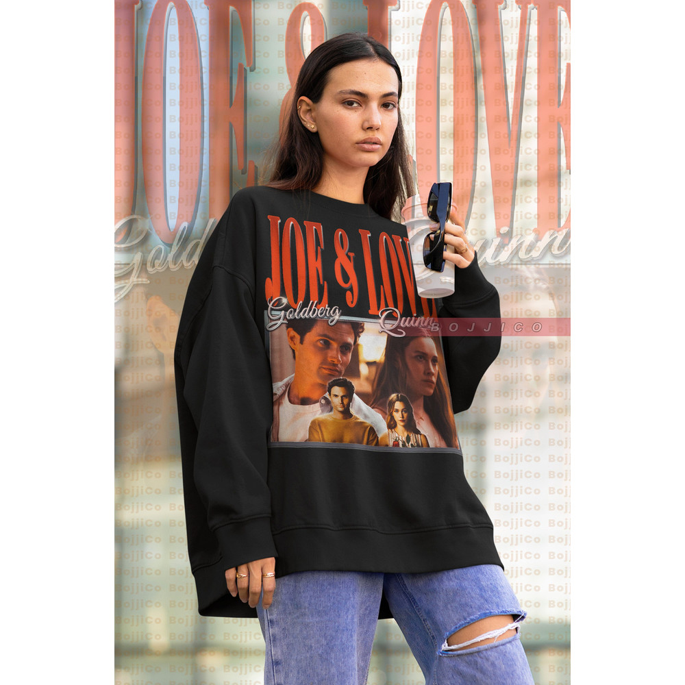 RETRO JOE Goldberg & LOVE Quinn Sweatshirt,Love Quinn Vintage 90s You Sweater, You Tv Series, Joe Goldberg, Love Joe, Victoria Pedretti.jpg