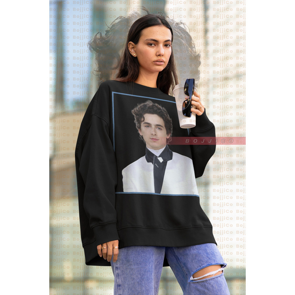 RETRO Timothee Chalamet Vintage Sweathirt The kinngg Homage Sweater, Timothee Chalamet Duune Fan Gift, Timothee Chalamet Retro 90s Sweater.jpg