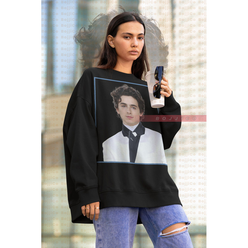 RETRO Timothee Chalamet Vintage Sweathirt The kinngg Homage Sweater, Timothee Chalamet Duune Fan Gift, Timothee Chalamet Retro 90s Sweater.jpg