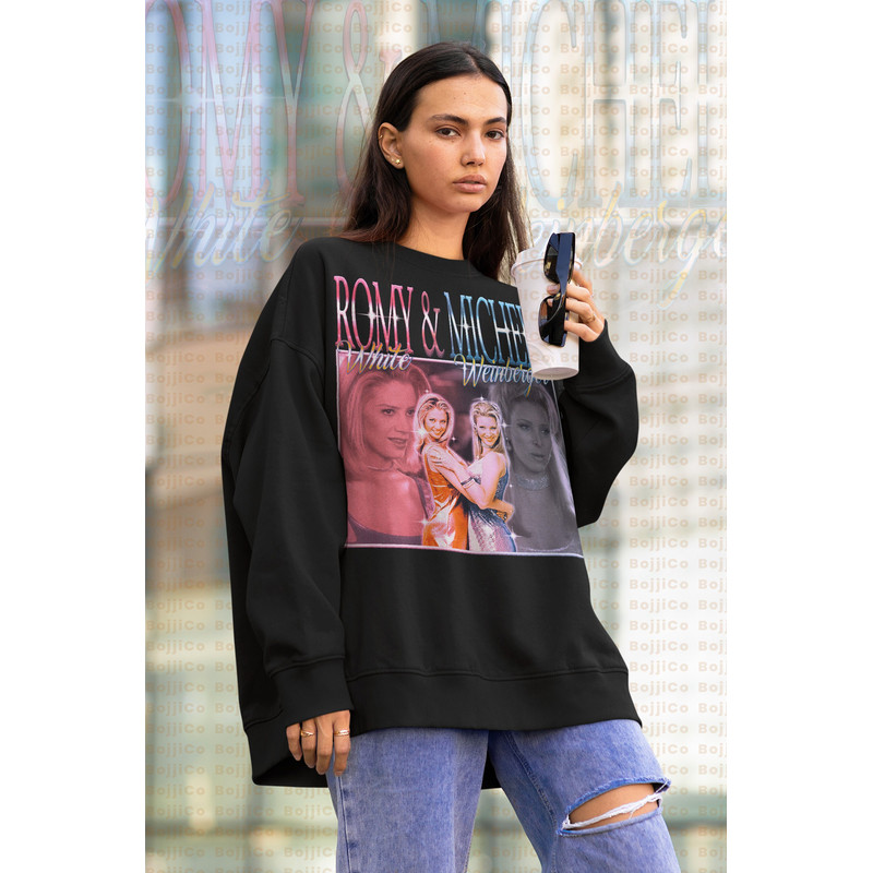 ROMY AND MICHELE'S Reunion Sweatshirt, High School Romy and Michele's Photo Sweatshirt, Romy and Michele's Vintage, Romy and Michele Sweater.jpg