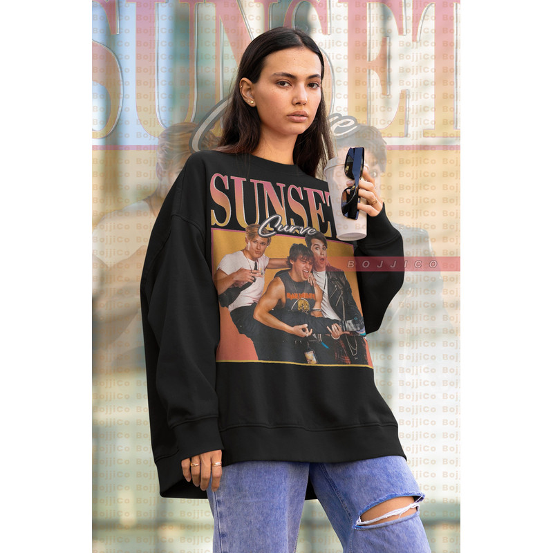 SUNSET CURVE Sweatshirt, Julie And The Phantm Tshirt, Sunset Curve band shirt, Sunsset Curve, Music Band, Vintage Shirt, Ghost Band Shirt.jpg