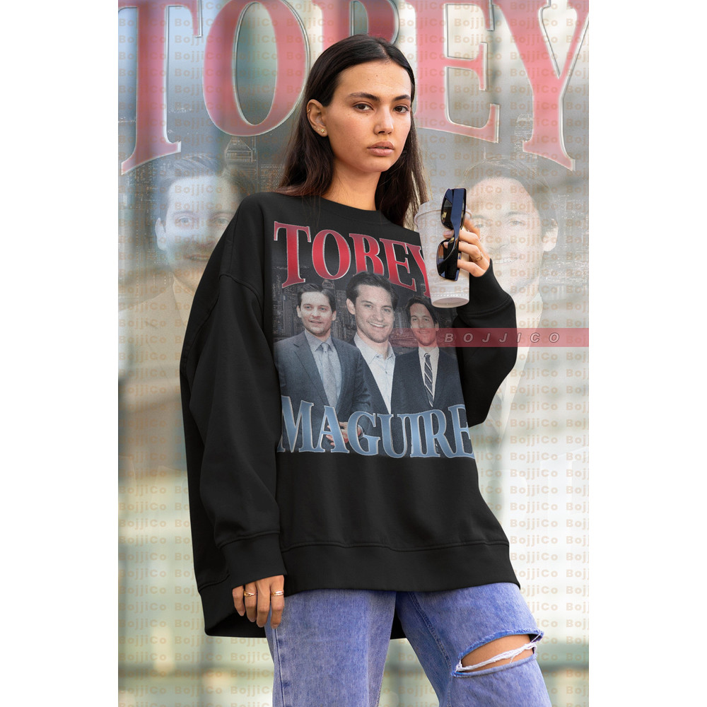 TOBEY MAGUIRE Sweatshirt,Tobey Maguire Vintage Sweatshirt, Tobey Maguire Poster sweater, Tom Holland, Andrew Garfield gift, Tobey Fans Gift.jpg