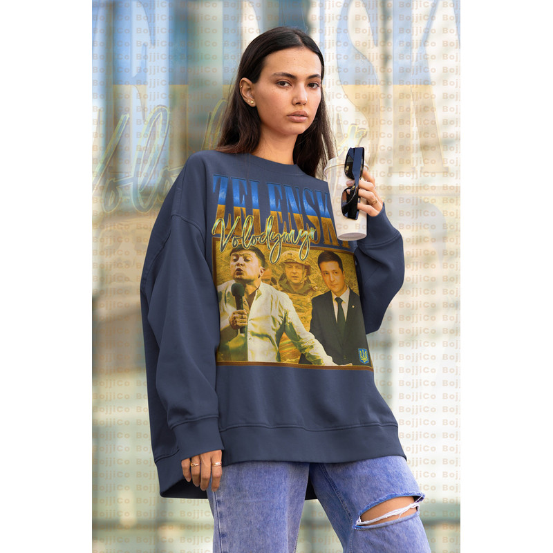 VOLODYMYR ZELENSKY Unisex Homage Sweatshirt, I Need Ammunition Not A Ride Sweater, Zelensky Shirt, Ukraine President Zelensky Sweatshirt-1.jpg