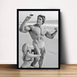 arnold schwarzenegger bodybuilding poster canvas wall art home decor (no frame)-1