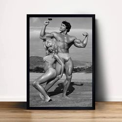 arnold schwarzenegger bodybuilding poster canvas wall art home decor (no frame)-3