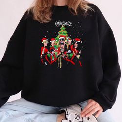 merry christmas aerosmith band shirt, aerosmith 2023 tshirt, rock and roll band, music tour shirt, aerosmith farewell, r