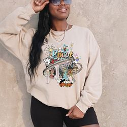 disney epcot sweatshirt, vintage epcot 1982 sweatshirt, vintage disney hoodie, mickey and friends, epcot trip sweatshirt