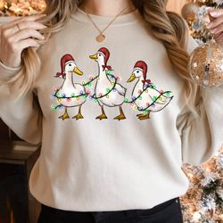 funny christmas duck sweatshirt, cute christmas duck sweatshirt, funny christmas duck hoodie, merry duckmas sweatshirt