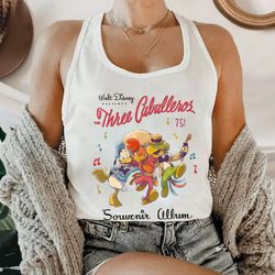 retro disney the tree caballeros tank top, donald duck shirt, three caballeros shirt, disneyworld shirt, woman tank top,