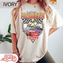 retro lightning mcqueen shirt, vintage disney cars shirt, disney car pixar shirt,cars theme birthday shirt,cars charact