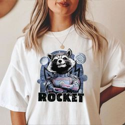 retro rocket raccoon shirt, marvel guardians of the galaxy 3, 89p13 rocket raccoon shirt, rocket and friends, marvel fan
