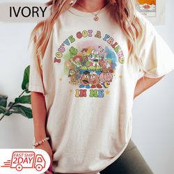 retro youve got a friend in me shirt, woody and buzz lightyear shirt toy story jessie and bullseye shirt disney family s