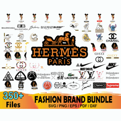 350 fashion brands logo bundle, luxury brands logo svg , gucci svg, louis vuitton svg , balenciaga symbol, gucci logo