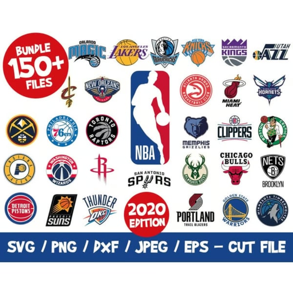 NBA Logo 100 Files Bundle, NBA Svg, NBA Teams Svg, Nba Png, | Inspire ...