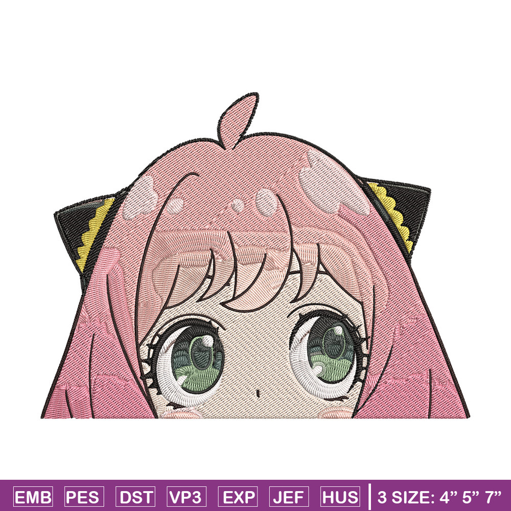 Anya Peek Embroidery Design, Spy x family Embroidery, Embroidery File, Anime Embroidery, Anime shirt, Digital download..jpg