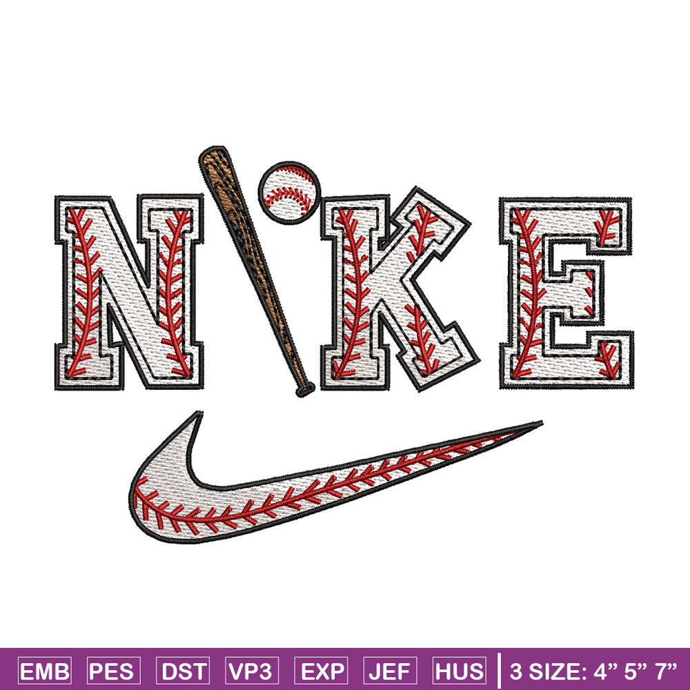 Baseball x nike embroidery design, Baseball embroidery, Nike design, Embroidery shirt, Embroidery file, Digital download.jpg