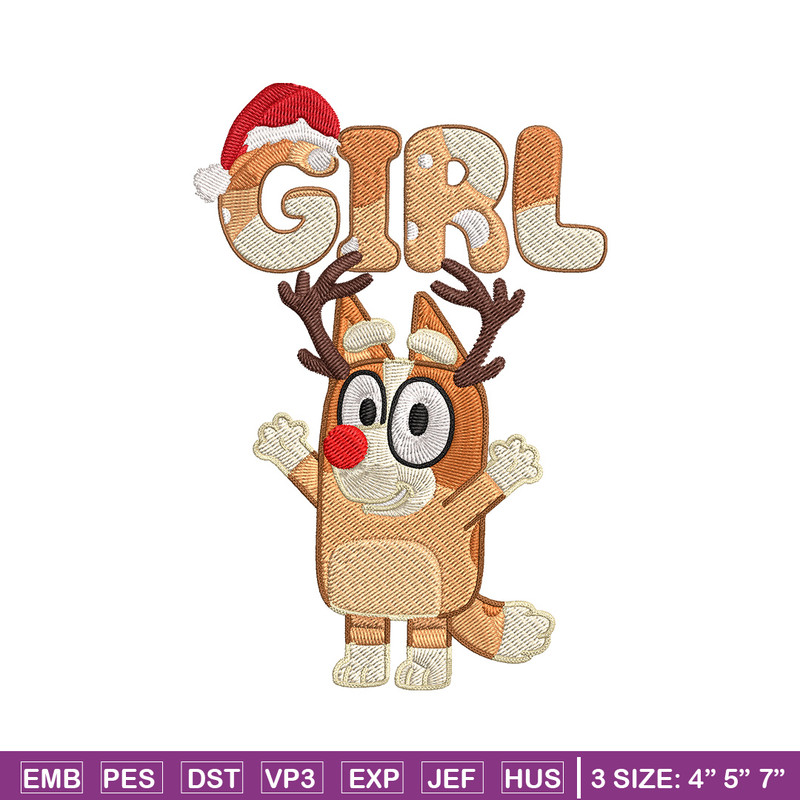 Bingo girl Embroidery Design, Bluey Embroidery, Embroidery File, Chrismas Embroidery, Anime shirt, Digital download.jpg