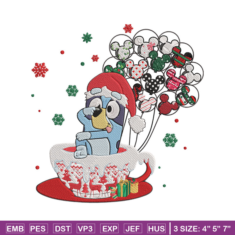 Bluey chrismas Embroidery Design,Bluey Embroidery, Embroidery File, Chrismas Embroidery, Anime shirt, Digital download.jpg