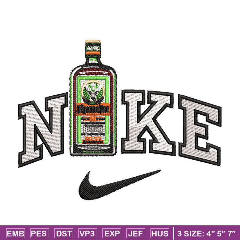 Bottle x nike logo embroidery design, Nike embroidery, Embroidery file, Embroidery shirt, Nike design, Digital download.jpg