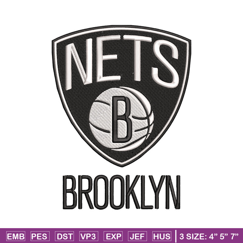 Brooklyn Nets logo embroidery design,NBA embroidery,Sport embroidery, Logo sport embroidery, Embroidery design..jpg