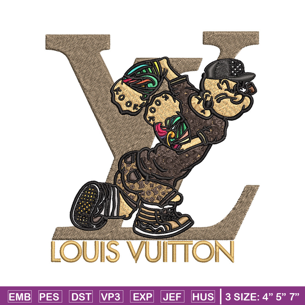 Cartoon man lv Embroidery Design, LV Embroidery, Embroidery File, Logo shirt, Sport Embroidery, Digital download.jpg