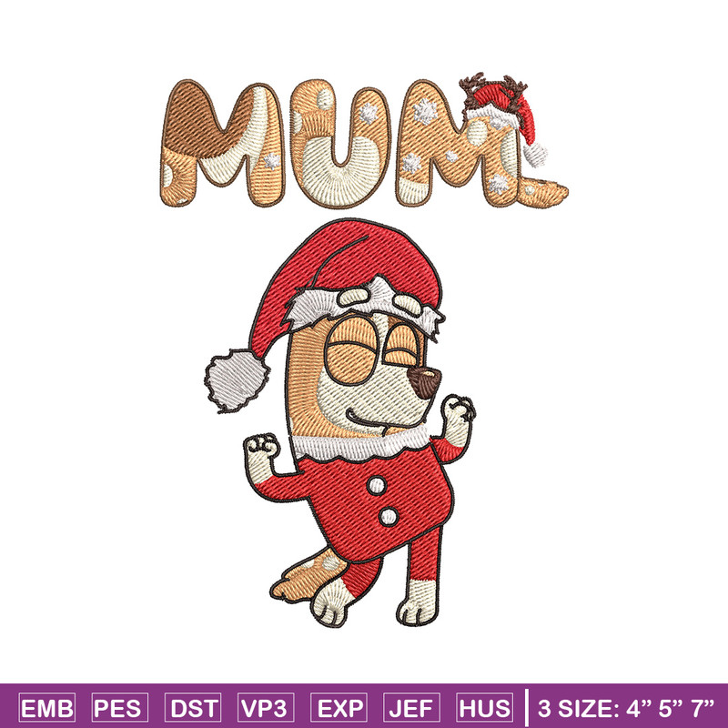 Chilli mom Embroidery Design, Bluey Embroidery, Embroidery File, Chrismas Embroidery, Anime shirt, Digital download.jpg