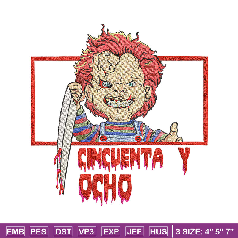 Chucky box Embroidery Design, Horror Embroidery, Embroidery File, Anime Embroidery, Anime shirt, Digital download.jpg
