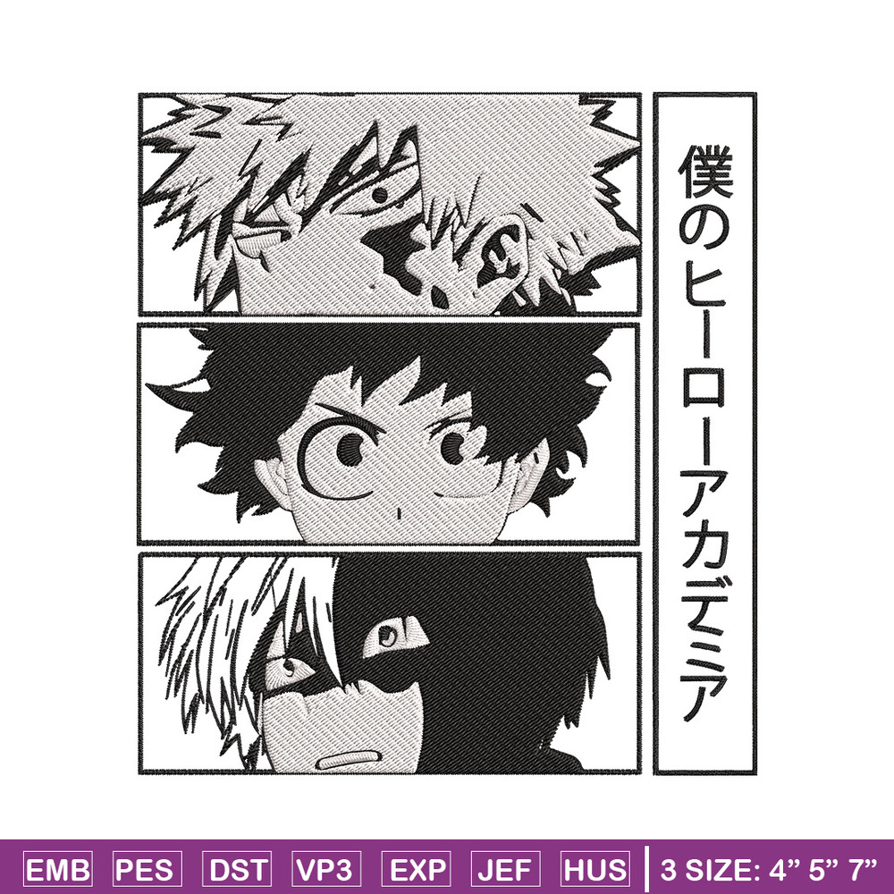 Deku friends Embroidery Design, Mha Embroidery, Embroidery File, Anime Embroidery, Anime shirt,Digital download..jpg
