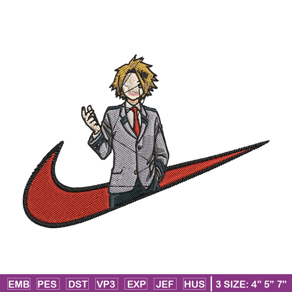 Denki x nike Embroidery Design, Mha Embroidery, Embroidery File, Nike Embroidery, Anime shirt, Digital download.jpg