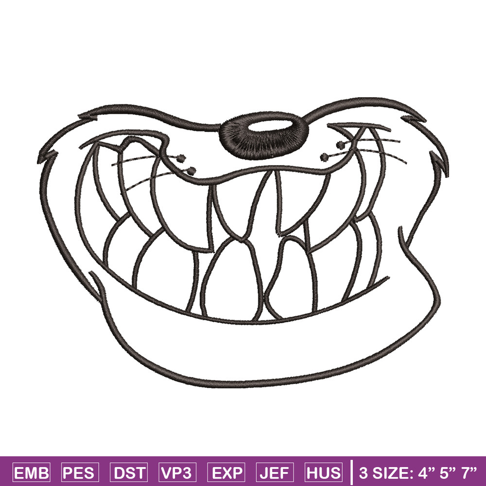 Dog black white embroidery design, cartoon embroidery, cartoon design, Embroidery file, cartoon shirt, Instant download.jpg