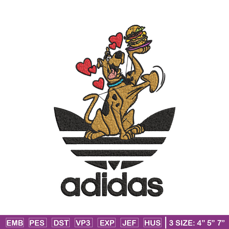 Dog love adidas Embroidery Design, Adidas Embroidery, Embroidery File, Brand Embroidery, Logo shirt, Digital download.jpg