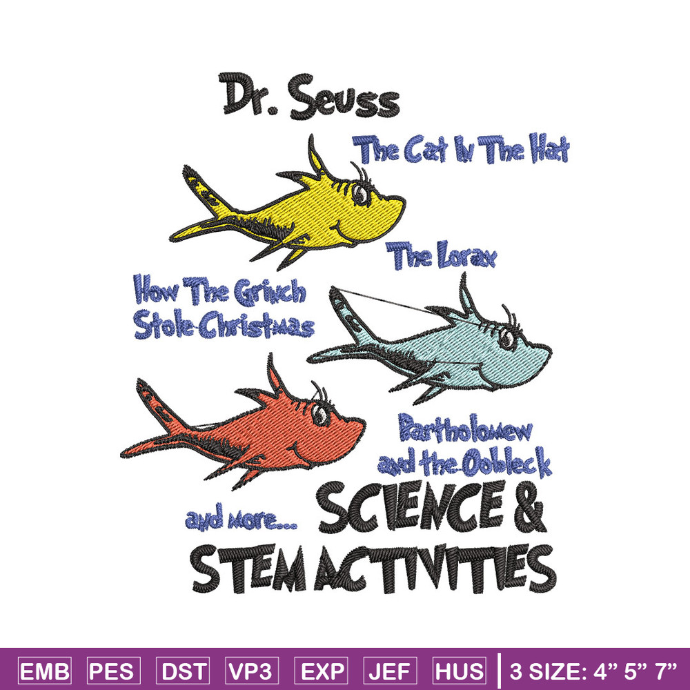 Dr Seuss Stem Activities Embroidery Design, Dr Seuss Embroidery, Embroidery File, Embroidery design, Digital download..jpg
