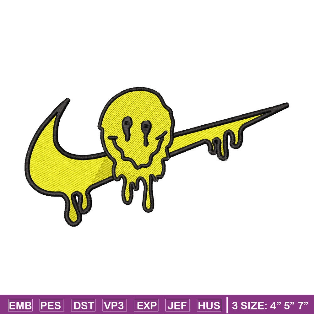Emoji smile nike embroidery design, Emoji embroidery, nike design, embroidery file, logo shirt, Digital download.jpg