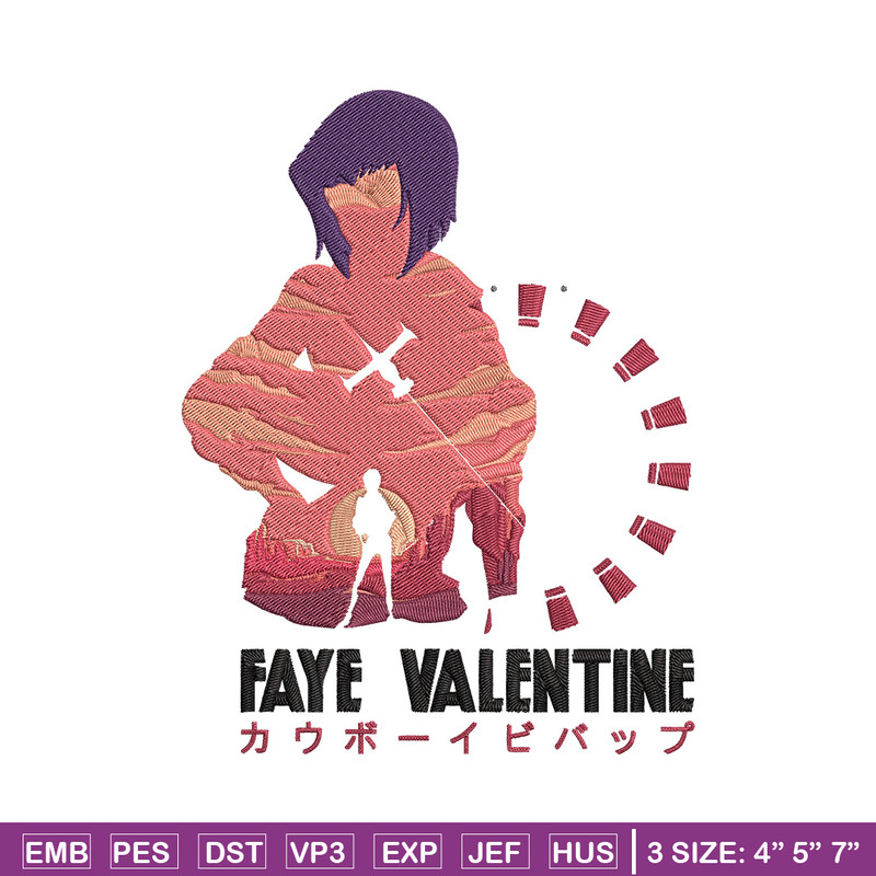 Faye Valentine Embroidery Design, Cowboy bebop Embroidery, Embroidery File,Anime Embroidery,Anime shirt,Digital download.jpg