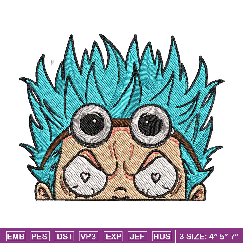 Franky Peeker Embroidery Design, One piece Embroidery, Embroidery File, Anime Embroidery, Anime shirt, Digital download.jpg