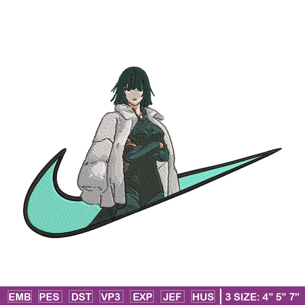 Fubuki nike Embroidery Design,One punch man Embroidery, Embroidery File, Nike Embroidery,Anime shirt,Digital download.jpg