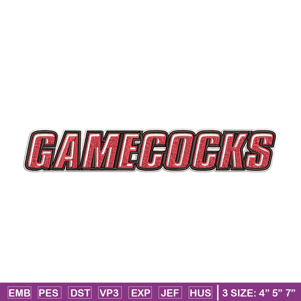 Gamecock logo embroidery design, Logo embroidery, Sport embroidery, logo sport embroidery, Embroidery design.jpg