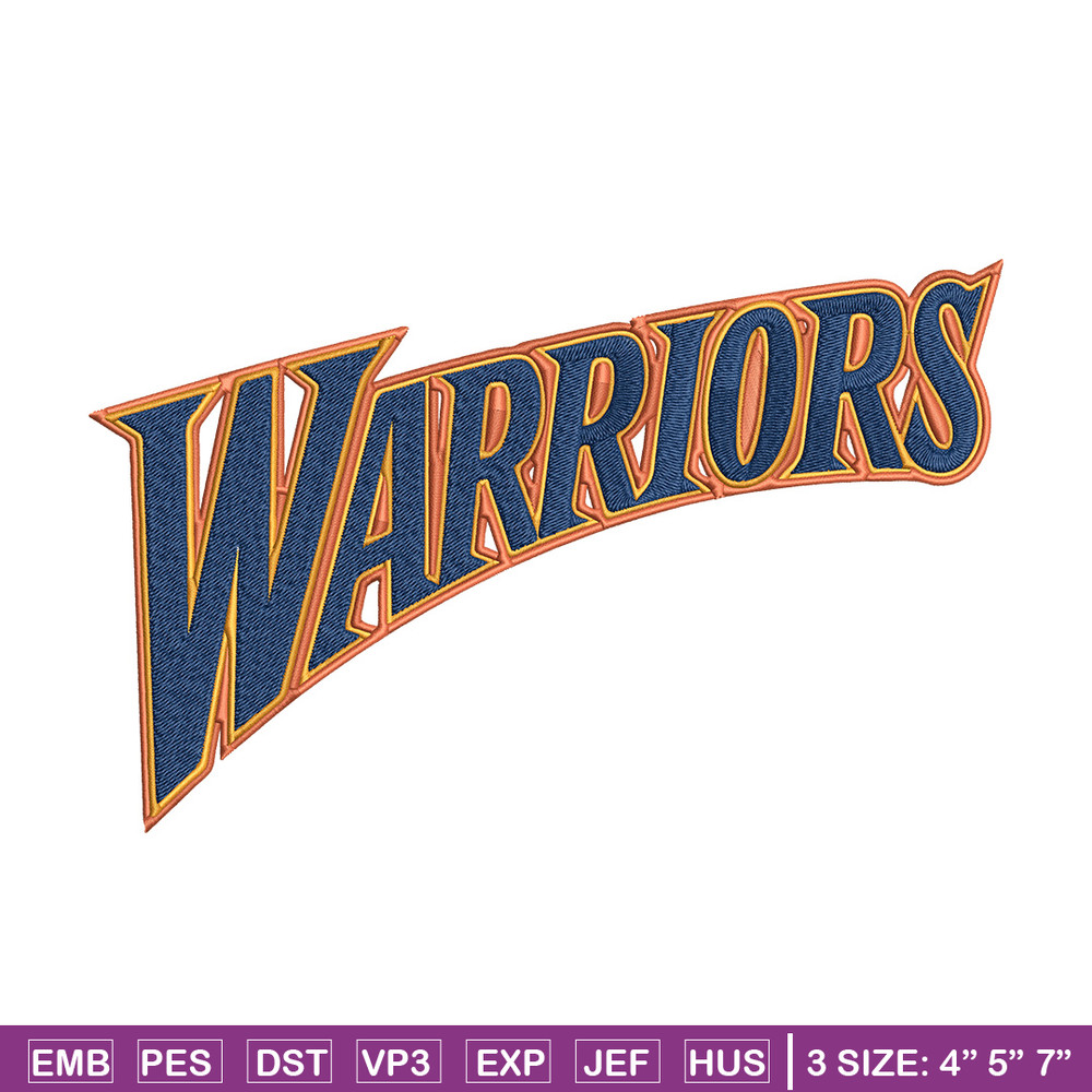 Golden State Warriors logo embroidery design, NBA embroidery, Sport embroidery, Embroidery design,Logo sport embroidery..jpg