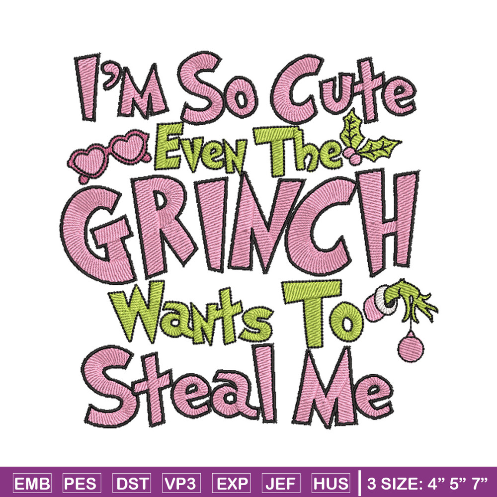 Grinch cute embroidery design, Grinch embroidery, Chrismas design, Embroidery shirt,Embroidery file,Digital download.jpg