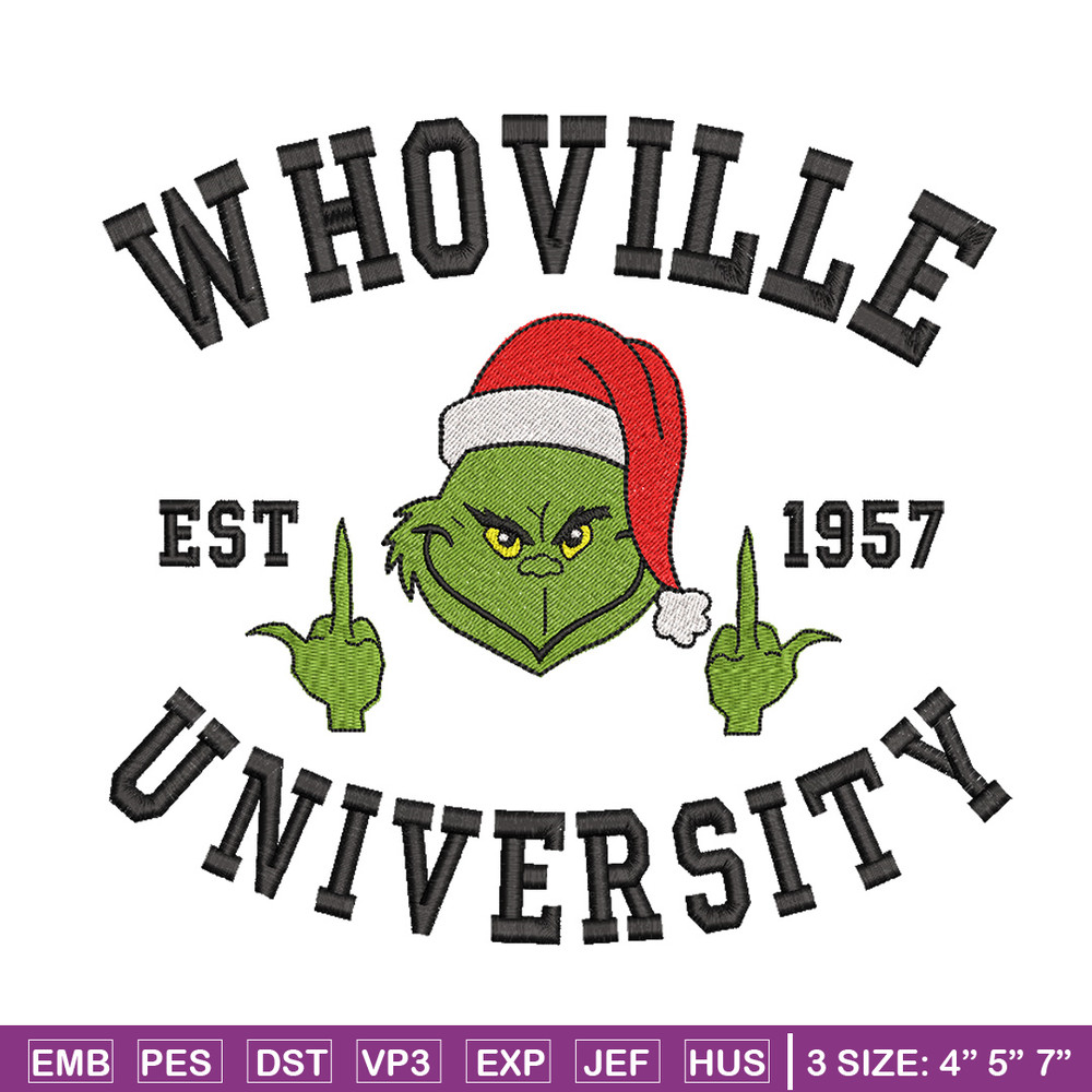 Grinch est1957 embroidery design, Grinch embroidery, Chrismas design, Embroidery file,Embroidery shirt, Digital download.jpg