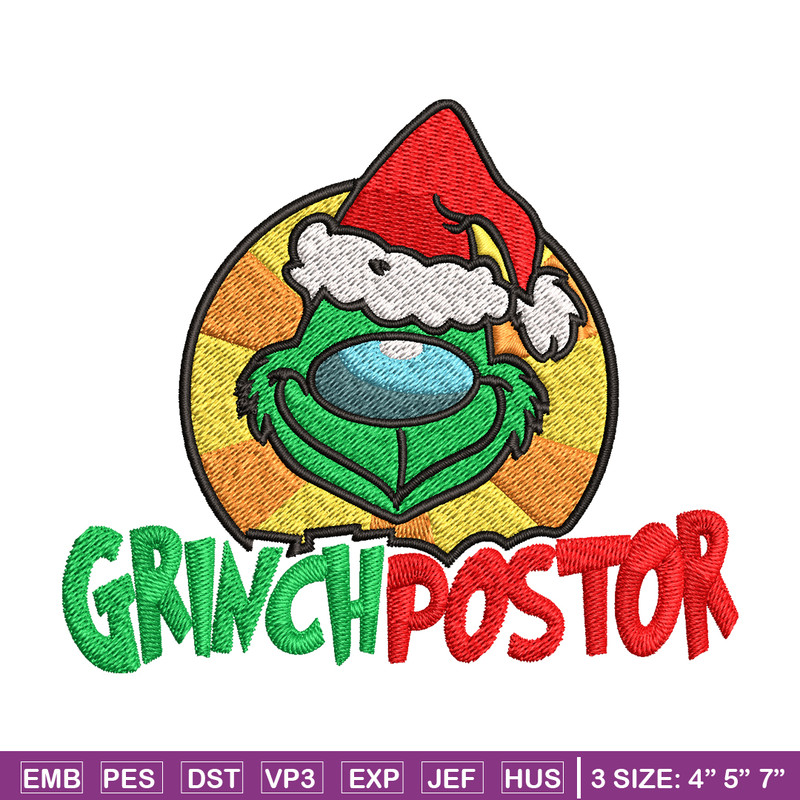Grinch postor Christmas Embroidery design, Grinch christmas Embroidery, Grinch design, Embroidery file, Instant download.jpg