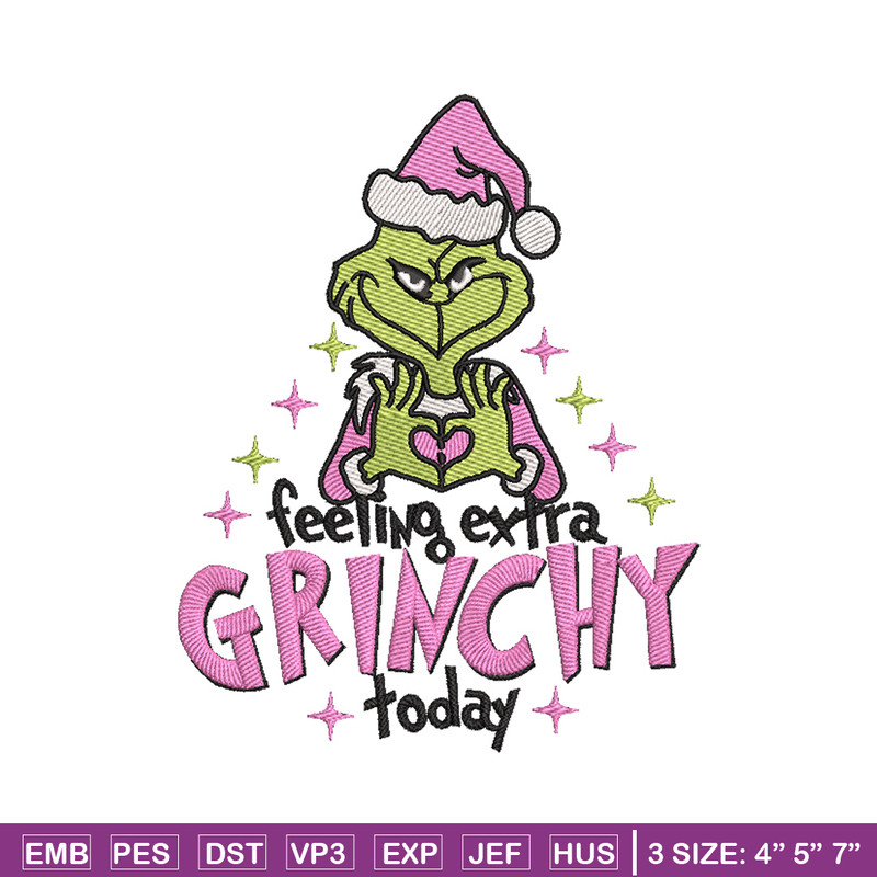 Grinch today embroidery design, Grinch embroidery, Chrismas design,Embroidery shirt, Embroidery file, Digital download.jpg